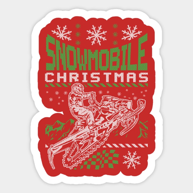 Snowmobile Christmas Riding Sticker by OffRoadStyles